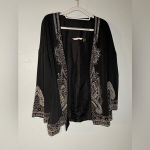 Soft Surroundings beaded open front cardigan